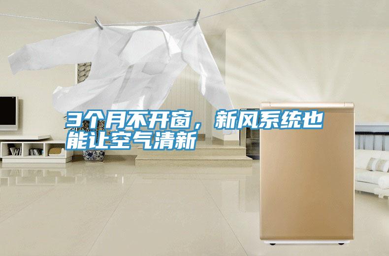 3個月不開窗，新風(fēng)系統(tǒng)也能讓空氣清新