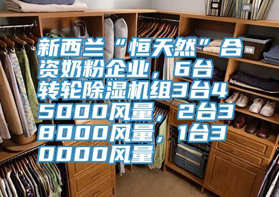 新西蘭“恒天然”合資奶粉企業(yè)，6臺轉輪除濕機組3臺45000風量，2臺38000風量，1臺30000風量