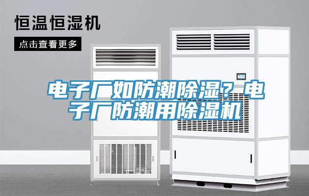 電子廠如防潮除濕？電子廠防潮用除濕機
