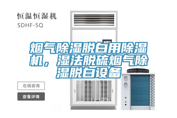 煙氣除濕脫白用除濕機，濕法脫硫煙氣除濕脫白設備