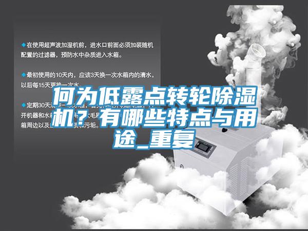 何為低露點轉(zhuǎn)輪除濕機？有哪些特點與用途_重復