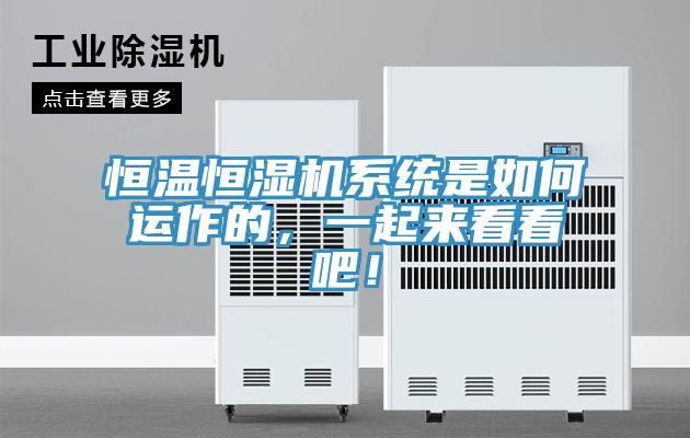 恒溫恒濕機(jī)系統(tǒng)是如何運作的，一起來看看吧！