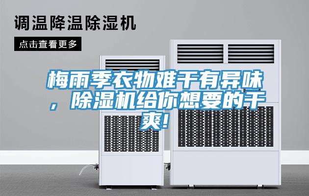 梅雨季衣物難干有異味，除濕機(jī)給你想要的干爽!
