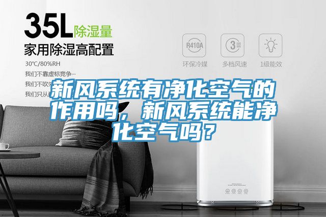 新風(fēng)系統(tǒng)有凈化空氣的作用嗎，新風(fēng)系統(tǒng)能凈化空氣嗎？