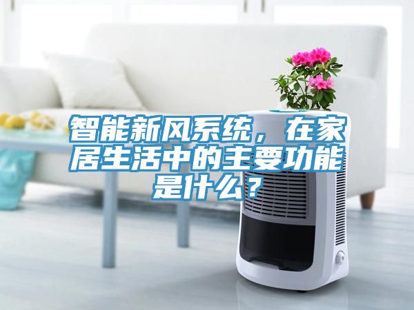 智能新風系統(tǒng)，在家居生活中的主要功能是什么？