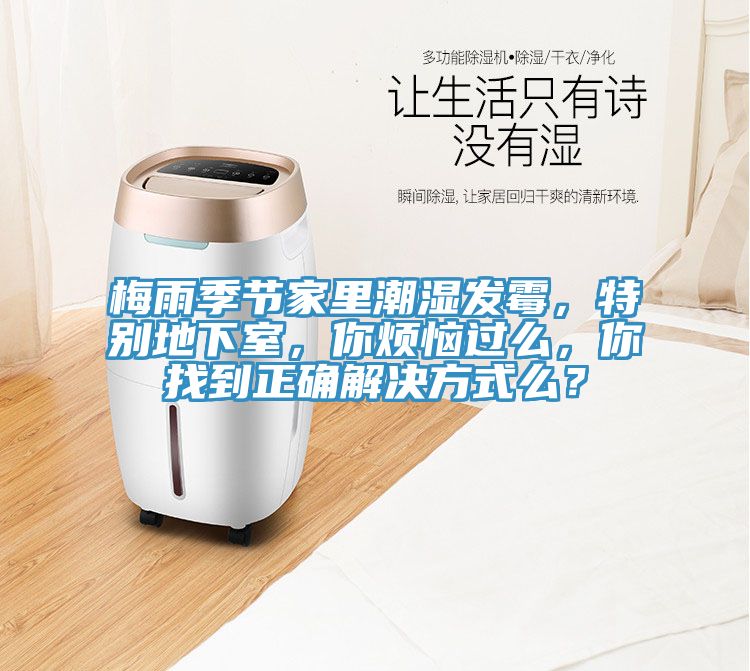 梅雨季節(jié)家里潮濕發(fā)霉，特別地下室，你煩惱過(guò)么，你找到正確解決方式么？