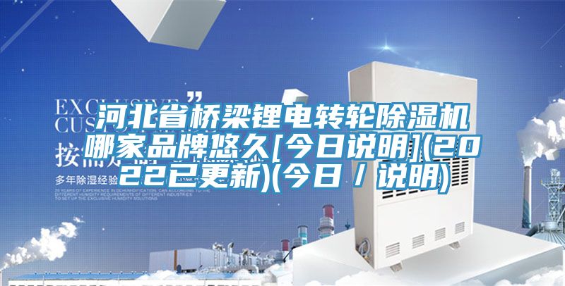 河北省橋梁鋰電轉(zhuǎn)輪除濕機哪家品牌悠久[今日說明](2022已更新)(今日／說明)
