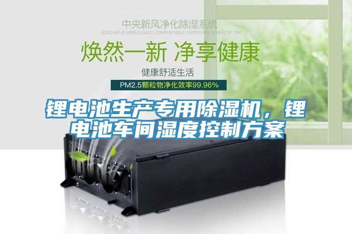 鋰電池生產(chǎn)專用除濕機(jī)，鋰電池車間濕度控制方案