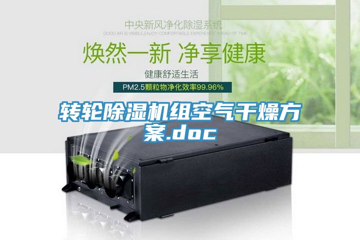 轉(zhuǎn)輪除濕機組空氣干燥方案.doc