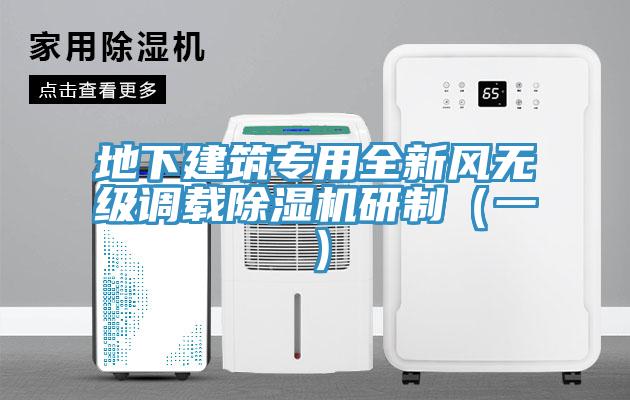 地下建筑專用全新風(fēng)無級調(diào)載除濕機(jī)研制（一）
